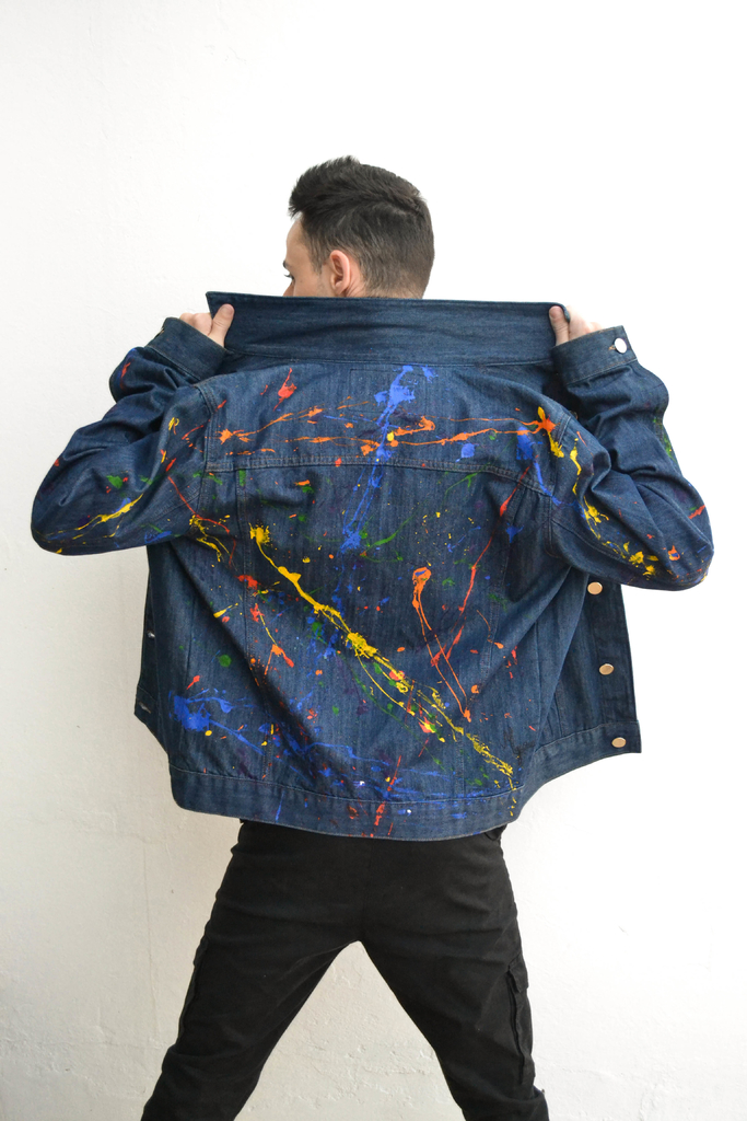 Jaqueta jeans cheap colorida