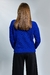 Blusa tricot 4 tranças azul - comprar online