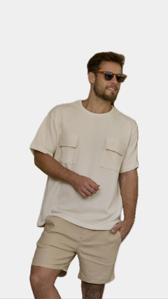 T-shirt Charger Sealive Areia Oversized - comprar online