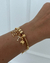 PUL484 - PULSEIRA BERLOQUE PET CRAVEJADO - FOLHEADO A OURO 18k - comprar online