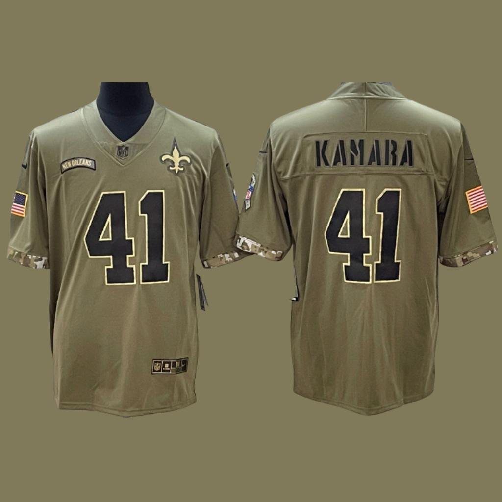 Camisa Jersey New Orleans Saints 41 Alvin Kamara Salute to Service