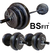 Kit Set 24kg Bsfit Discos Lisos Pesas + Barra +2 Mancuernas