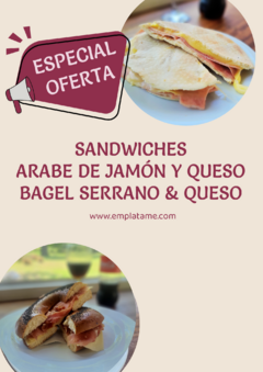 Arabe J y Q + Bagel de Serrano y Queso