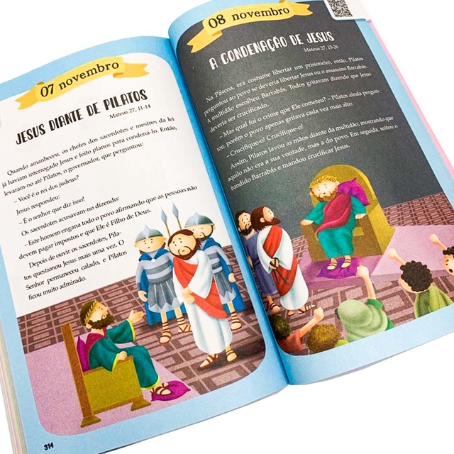 Kit 02 Livros Infantil 365 Histórias Bíblicas Para Ler e Ouvir +