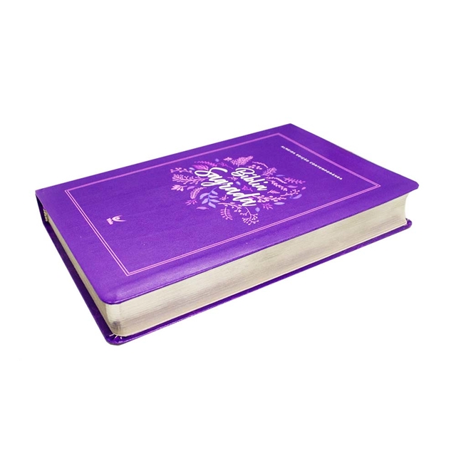 BIBLIA AEC LETRA GRANDE CAPA PU FOLHAS - ROXA - SEARA LIVRARIA