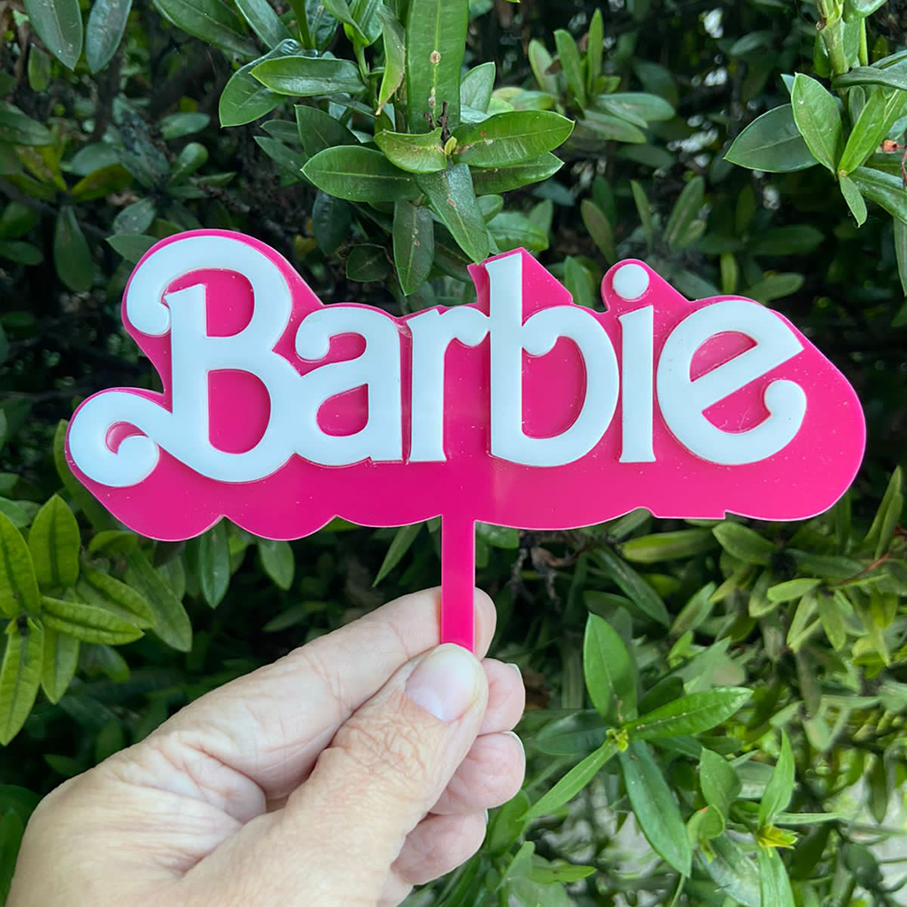 Topper Personalizado para Bolo Barbie