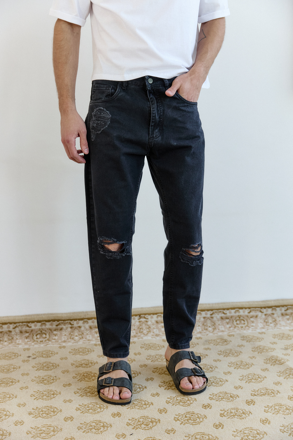 Jean Pecat Relaxed Denim 100 Algodon Negro