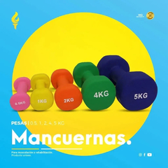 Mancuerna De Fundición Recubierta 2 Kg