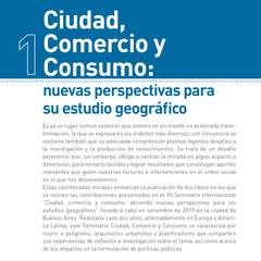 Ciudad, comercio y consumo (1) : nuevas perspectivas para su estudio geográfico - comprar online