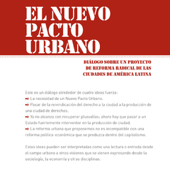 El nuevo pacto urbano: diálogo sobre un proyecto de reforma radical de las ciudades de América Latina en internet