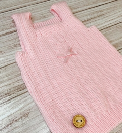 Chaleco tejido rosa