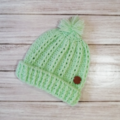 Gorrito tejido a mano en Aqua - comprar online