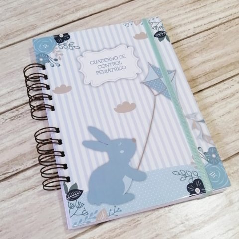 Cuaderno control pediátrico nene "conejito"