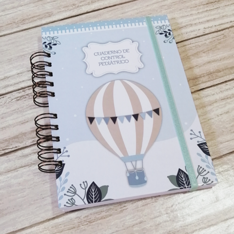 cuaderno control pediátrico nene "globo"