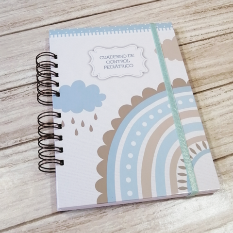 Cuaderno control pediátrico nene "arcoíris"