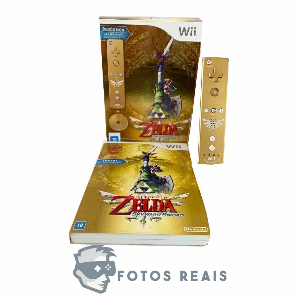 THE LEGEND OF ZELDA SKYWARD SWORD LIMITED EDITION GOLD WII REMOTE BUNDLE SEMINOVO WII