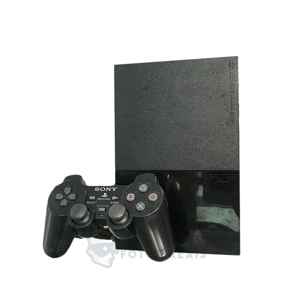 CONSOLE PLAYSTATION 2 SLIM PRETO (CONTROLE ORIGINAL) SEMINOVO - SONY