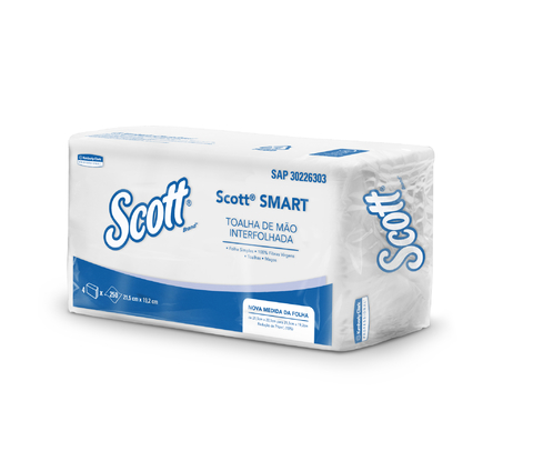 Papel Toalha de Mão Interfolhado Scott Smart Folha Simples Kimberly-Clark®  1000 Folhas