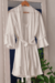 Kit Noiva Off White ( Robe + Camisola + Pantufa)