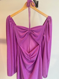 Vestido lilás lurex - comprar online