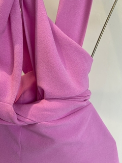 Macaquinho lilás amarração - Glowset - Moda Feminina