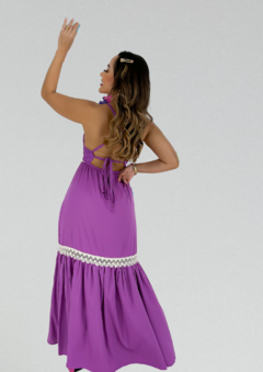 VESTIDO LONGO COM BABADO - 51371 - comprar online