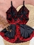 Baby Doll Bata Preto/Vermelho - comprar online