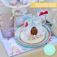 kit imprimible pascua conejo decoración pascuas