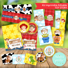 fiesta toy story kit imprimible candy bar decoración toy story 4