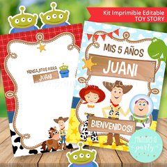 fiesta toy story kit imprimible candy bar decoración toy story 4