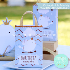 Kit Imprimible Pajarito Coronita Bebé Tarjeta + Decoración Fiesta Pajarito - Printing a Party