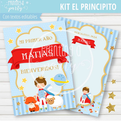 Kit Imprimible El Principito Tarjeta + Decoración + Etiquetas Candy Bar - Printing a Party