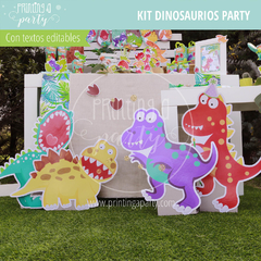 kit imprimible dinosaurios candy bar dinosaurios decoración