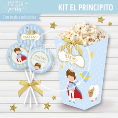 Kit Imprimible El Principito Tarjeta + Etiquetas Candy Bar Principito
