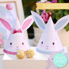 kit imprimible pascua conejo decoración pascuas
