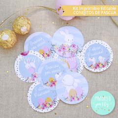 kit imprimible pascua conejo decoración pascuas