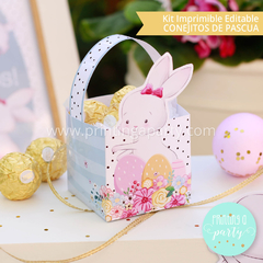 kit imprimible pascua conejo decoración pascuas