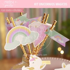 fiesta unicornios decoración cumpleaños