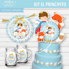 Kit Imprimible El Principito Tarjeta + Decoración + Etiquetas Candy Bar
