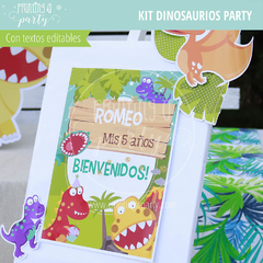 kit imprimible dinosaurios candy bar dinosaurios decoración