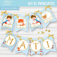 Kit Imprimible El Principito Tarjeta + Decoración + Etiquetas Candy Bar - comprar online