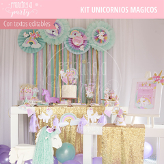 fiesta unicornios decoración cumpleaños