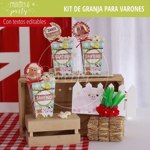 Kit Imprimible Granja Zenón Nena. Cumple + Deco + Candy Bar