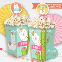 kit imprimible llamas decoración candy bar llamitas