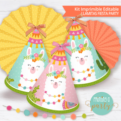 kit imprimible llamas decoración candy bar llamitas