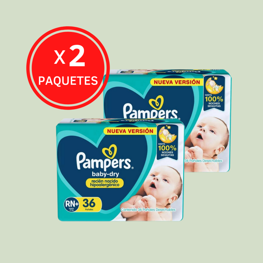  Pampers Baby-Dry - Pañales desechables absorbentes