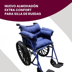 Imagen de ALMOHADÓN EXTRA CONFORT PARA SILLA DE RUEDAS con Respaldo y Apoyabrazos | Antiescaras y Confort