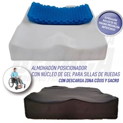 Imagen de ALMOHADÓN POSICIONADOR CON NÚCLEO DE GEL para Sillas de Ruedas