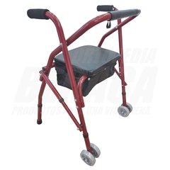 ANDADOR ROLLATOR DE ALUMINIO con 2 Ruedas, Asiento y Bolso | Importado