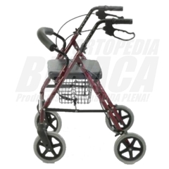 Andador ROLLATOR CLASICO Plegable, con 4 Ruedas, Frenos, Canasto y Asiento | Importado en internet